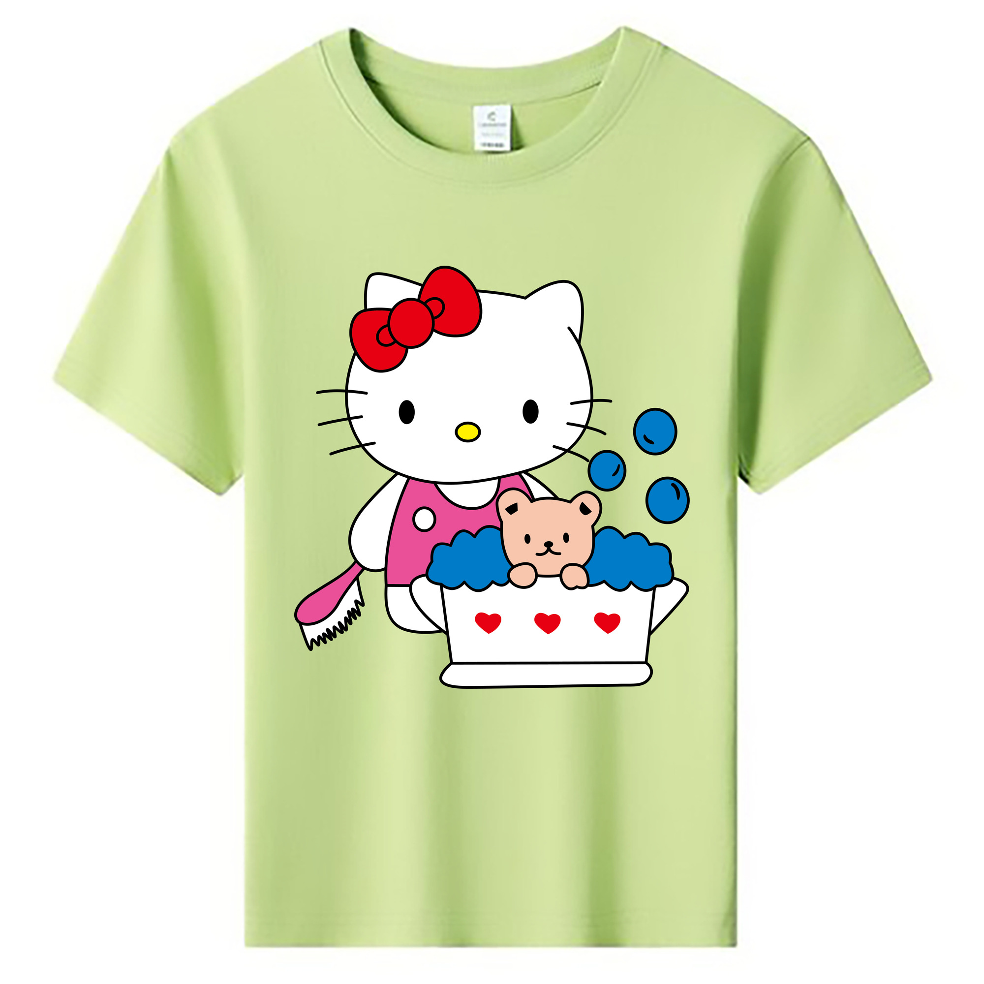 （画像用） Hello Kitty ハローキティ 綿100％キッズTシャツ（フロントプリント）